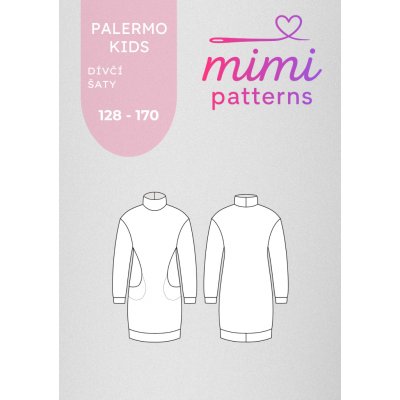 Dívčí střih na šaty Palermo kids, 128 - 170, el. formát | MIMI patterns - 158 (A0) profi tisk – Hledejceny.cz