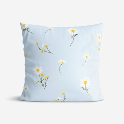 Goldea bavlna heřmánek na světle modrém 30 x 50 cm – Zboží Mobilmania