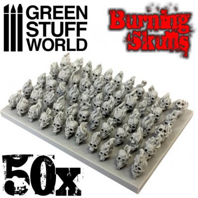 Dekorace Green Stuff World: Resin Burning Skulls – Zboží Mobilmania