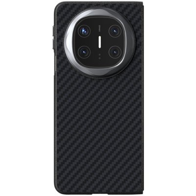 Abeel Case plastový kryt s umělou kůží na Huawei Mate X6 - černý – Sleviste.cz