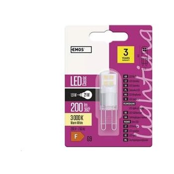 Emos LED žárovka Classic JC 1,9W G9 teplá bílá