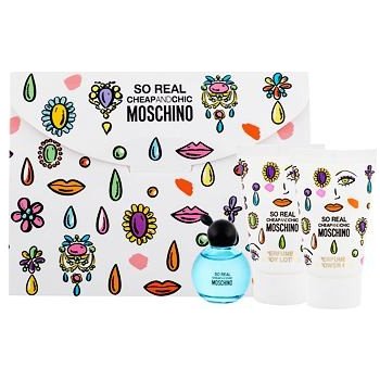 Moschino Cheap & Chic Chic Petals EDT 4,9 ml + sprchový gel 25 ml + tělové mléko 25 ml dárková sada