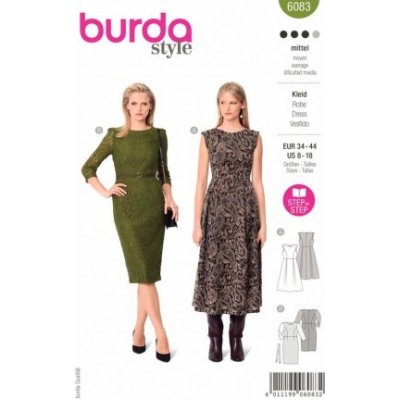 Střih Burda 6083 na dámské společenské šaty – Zboží Mobilmania
