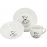 by inspire Dětský jídelní set Teddy talíř miska šálek 3 ks – Zboží Dáma