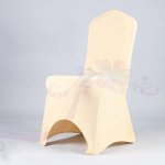 Potah na židle elastický ivory s otvorem – Sleviste.cz