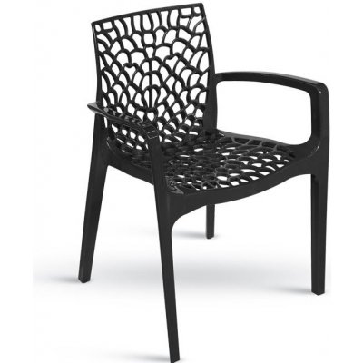 Stima Zahradní křesílko Gruvyer Polypropylen antracite - černá – Sleviste.cz