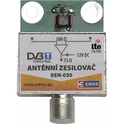 EMOS Anténní předzesilovač 30dB VHF / UHF 2507100700 – Zbozi.Blesk.cz