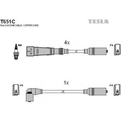 TESLA Zapalovací kabely original TE T651C – Hledejceny.cz