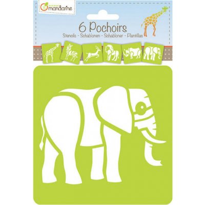 Avenue Mandarine Plastové šablony sada 15x15cm zvířata ze Zoo 6ks – Hledejceny.cz