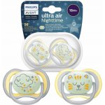 Avent Philips šidítko ultra air 376/11 Nighttime Boy BPA free 2Pack – Zboží Dáma