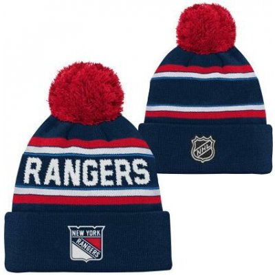 Outerstuff Dětská zimní čepice New York Rangers NHL 3Rd Jersey Jacquard Cuff Pom – Hledejceny.cz