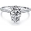 Prsteny Royal Fashion stříbrný rhodiovaný prsten Broušená kapka HA JZ1406 SILVER