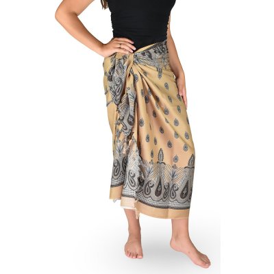 Thajsko Sarong Pareo BUN folklor hnědý – Zboží Mobilmania