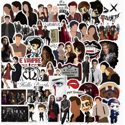 Set 49 samolepek The Vampire Diaries (Upíří deníky) 3 (Samolepky The Vampire Diaries (Upíří deníky))