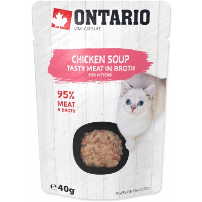 Ontario Kitten Soup Chicken Carrot & Rice 40 g – Zboží Mobilmania