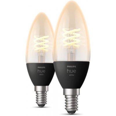 Philips svítidla Chytrá žárovka Hue Bluetooth, filament, 4,5W, E14, White, 2ks
