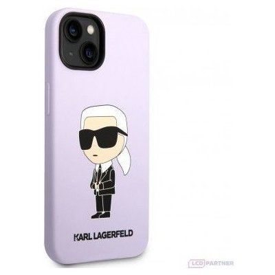 Pouzdro Karl Lagerfeld Apple iPhone 14 Plus Tekuté silikonové Ikonik NFT fialové – Zboží Mobilmania