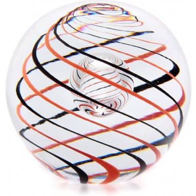 Artcristal Bohemia Skleněné těžítko koule 01, Červená / Černá, 6 cm | České sklo z rodinné sklárny – Zboží Dáma