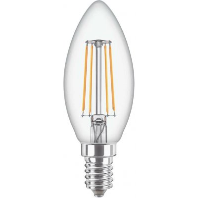 Philips LED žárovka FILAMENT Classic E14 4,3W 2700K 230V B35 CL P347267 – Hledejceny.cz