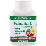 MedPharma Vitamin C 1200 mg s šípky, vitamin D, zinek, 67 tablet – Zboží Mobilmania
