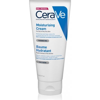CeraVe Moisturising Cream hydratační krém pro suchou až velmi suchou pokožku 177 ml – Hledejceny.cz