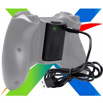 FroggieX Baterie pro ovladač Xbox 360 + napájecí kabel černá / 1200 mAh FX-X360-B1-B – Hledejceny.cz