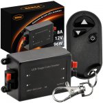 Stmívač LED ovladače pro pásky 12V 24V MONO regulátor s dálkovým ovládáním 8A 96W BAS011 – Zboží Mobilmania