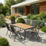 Autronic Zahradní stůl Azt-w1408 190x90 Grey – Hledejceny.cz