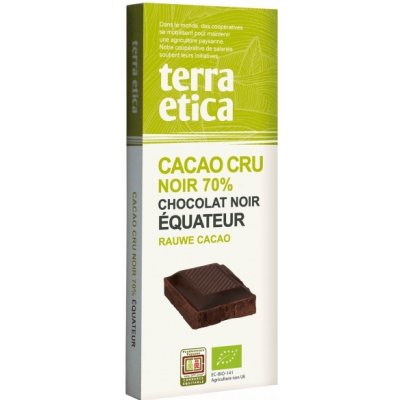 Terra Etica Bio hořká čokoláda 70 % RAW Ekvádor 80 g – Zbozi.Blesk.cz