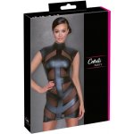 Lesklé minišaty s průsvitnými vsadkami a výřezem na zádech – Zboží Mobilmania