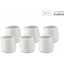 WEIS Porcelánové konvičky na mléko 20 ml sada 6 ks