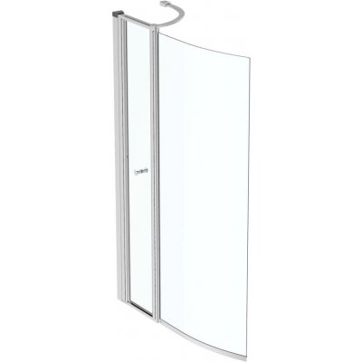 Ideal Standard Connect Air - Sprchová zástěna skleněná s dvířky oboustranná 890 x 5 x 1420 mm, Lesklá stříbrná, E1137EO – Hledejceny.cz