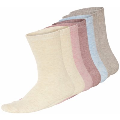 Esmara dámské ponožky s BIO bavlnou 7 párů růžová/béžová/modrá – Sleviste.cz
