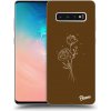 Pouzdro a kryt na mobilní telefon Samsung Picasee Ultimate Case Samsung Galaxy S10 Plus Brown flowers