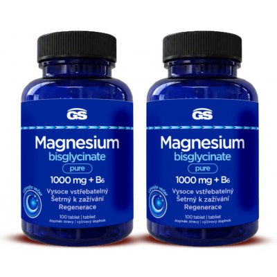 GS Magnesium Bisglycinate Pure 1000 mg + B6 2 x 100 tablet – Hledejceny.cz