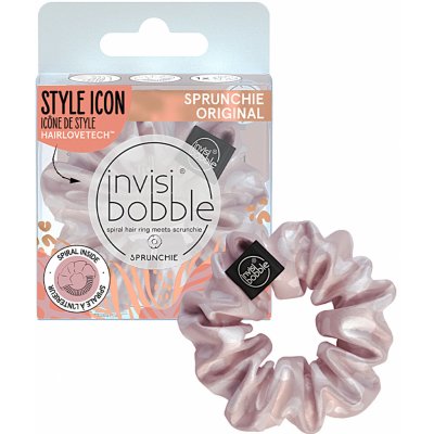 Ozdobná spirálová gumička do vlasů Invisibobble Sprunchie Urban Safari I Left My Heart In Buffalo - béžová – Hledejceny.cz