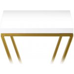 DekorStyle Květinový stojan LOFT II 100 cm zlatý/bílý – Zboží Dáma