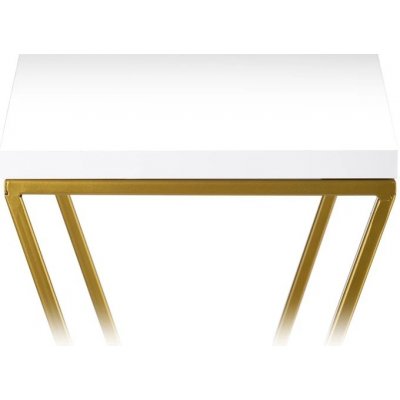 DekorStyle Květinový stojan LOFT II 100 cm zlatý/bílý – Zboží Dáma