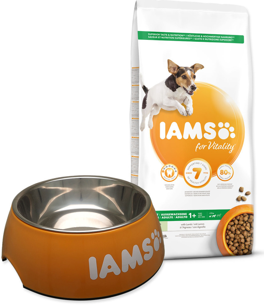 Iams Dog Adult Small & Medium s jehněčím masem 12 kg