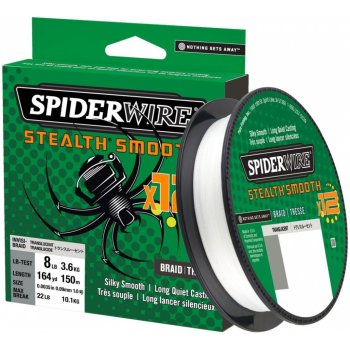 SpiderWire šňůra Stealth Smooth12 Průhledná 150m 0,15mm 16,5kg