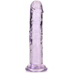 RealRock Crystal Clear Realistic 6″ fialové dildo s přísavkou 15,5 x 2,8 cm – Zboží Mobilmania