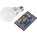 RGB LED žárovka 3W kulatá E27