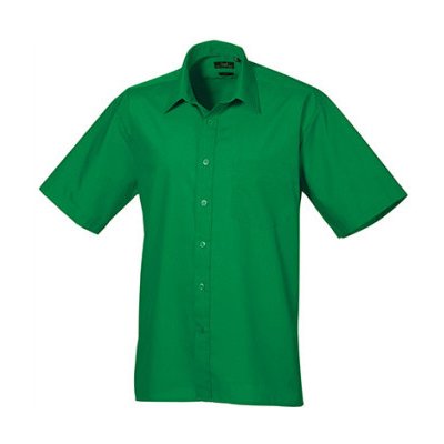 Premier Workwear pánská košile s krátkým rukávem PR202 emerald