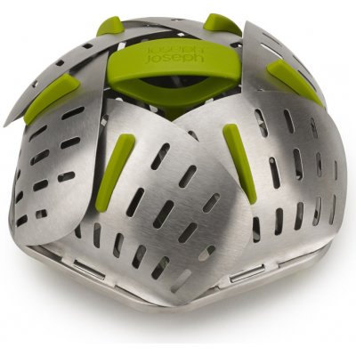 JOSEPH JOSEPH Napařovač Bloom Steel 45033, nerez/zelený – Zboží Dáma