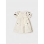 Šaty s nabíranými rukávy výšivky smetanové BABY Mayoral – Zbozi.Blesk.cz