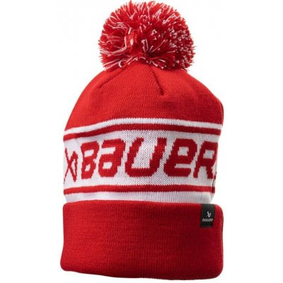 Bauer Čepice Bauer Team Ripped Pom Knit Senior červená – Hledejceny.cz
