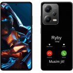 mmCase na Xiaomi Redmi Note 12 Pro 5G - ryby volají černé pozadí – Zboží Živě