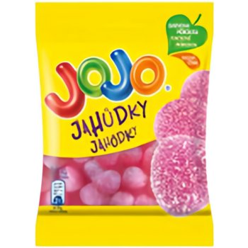 Jojo Jahůdky dražované želé s jahodovou příchutí 80 g