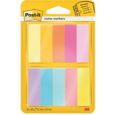3M POSTIT Štítky, papír, 10 x 50 listů, 15 x 50 mm, 3M POST-IT, smíšené 7100234524 – Hledejceny.cz