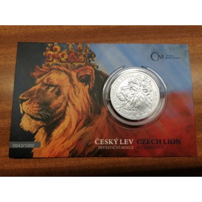 Česká mincovna Stříbrná mince Český Lev 2021 1 oz – Sleviste.cz